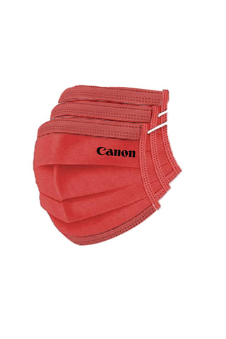 CW308 - Bright Red Disposable Face Mask - 3 Layered Health Protection