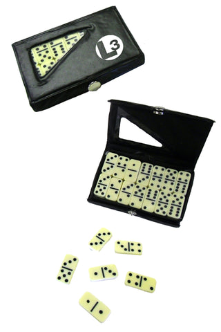 CW657- Compact 28 Piece Double Six Domino Game Set