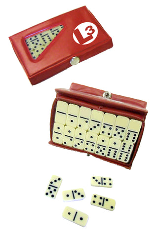 CW657- Compact 28 Piece Double Six Domino Game Set