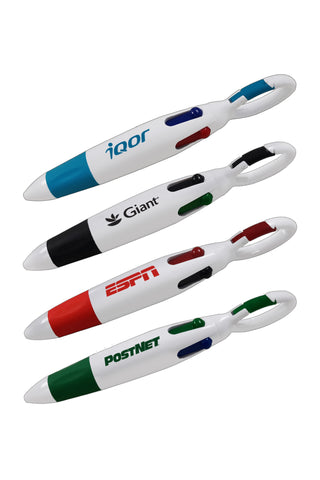 CW742 - 4 Color Carabineer Fashionable Ballpoint Pen
