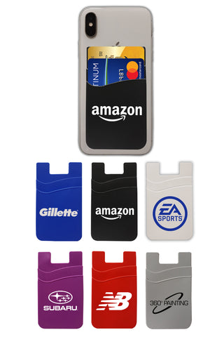 CW815 -  Dual Pocket Silicone Phone Wallet